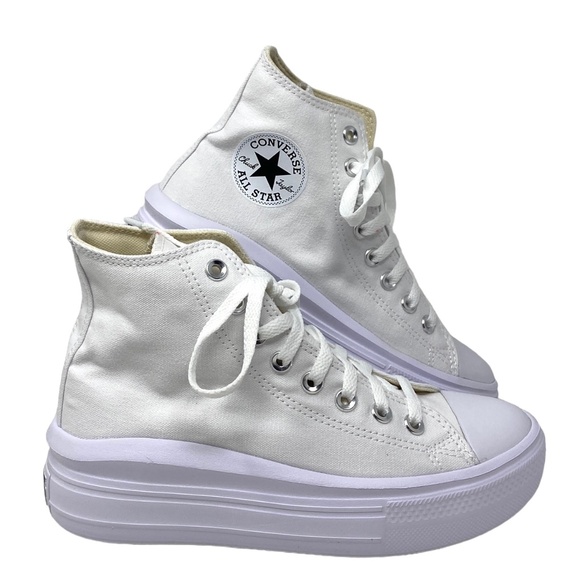 Converse Shoes - Converse Ctas Move For Women Platform White Canvas Sneakers Casual 568498C-WWWB
